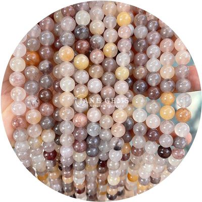 Al por mayor piedra natural jaspe cuentas sueltas redondas 8mm labradorita cuentas sueltas rosa cuarzo cuentas redondas espaciadores para joyas