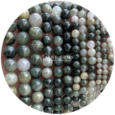 Granel de Piedra Natural Perlas Rondas sueltas de 8 mm Zebra Rosa Perlas Sueltas de Jaspe Turmalina Perlas Redondas Espaciadores para Joyería