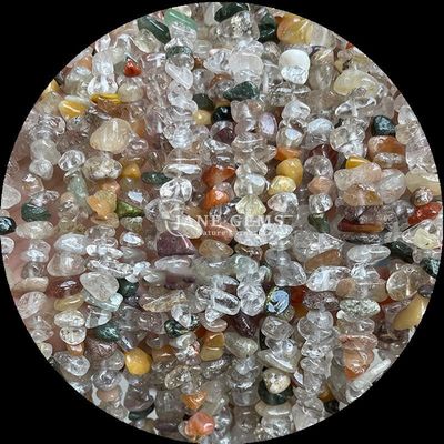 Agata roja gemas de cuentas cristal natural de forma irregular de la roca de grava de la roca de la roca de cuentas sueltas para pulseras