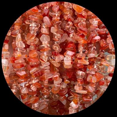 Agata roja gemas de cuentas cristal natural de forma irregular de la roca de grava de la roca de la roca de cuentas sueltas para pulseras