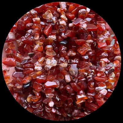 Agata roja gemas de cuentas cristal natural de forma irregular de la roca de grava de la roca de la roca de cuentas sueltas para pulseras