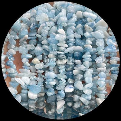Piedra de piedra flourita de aguamarinas gemas de cuentas de cristal natural de forma irregular de la chispa de grava de la piedra de cuentas sueltas de hebras para pulseras