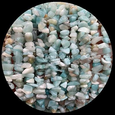 Moganita Amazonita Apatita Gemas Perlas Cristal Natural Forma Irregular Chips de grava Piedra de Perlas Sueltas para Brazaletes