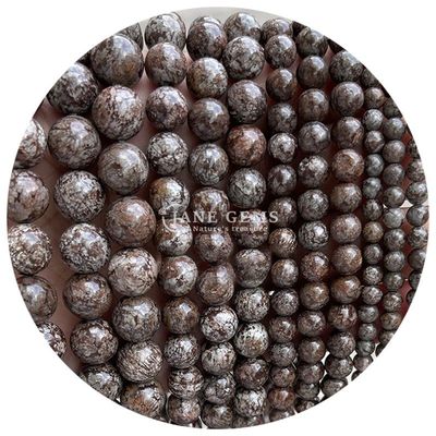 Al por mayor piedra preciosa natural cuentas sueltas redondas de 8 mm de hematita cuentas sueltas de lava piedra redonda de ágata cuentas espaciadores para joyería M