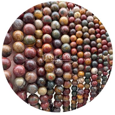 Al por mayor piedra preciosa natural cuentas sueltas redondas de 8 mm de hematita cuentas sueltas de lava piedra redonda de ágata cuentas espaciadores para joyería M