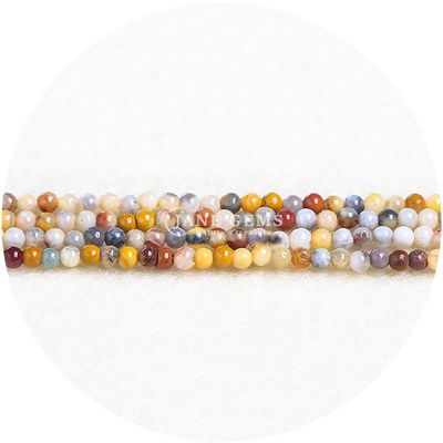 Gratuito Perlas sueltas de piedras preciosas naturales 8 mm Rodolita Perlas sueltas redondas Multicolor Perlas de turmalina Espaciadores para joyas