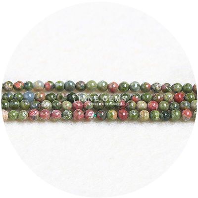 Gratuito Perlas sueltas de piedras preciosas naturales 8 mm Rodolita Perlas sueltas redondas Multicolor Perlas de turmalina Espaciadores para joyas