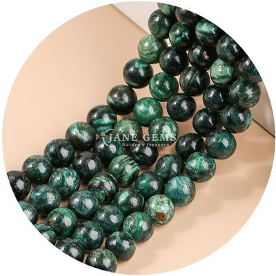 Venta al por mayor Natural 2A Flor de ciruela Turmalina Redonda Perlas sueltas Piedra de luna Florita Piedra de sol Perlas espaciadoras para joyas
