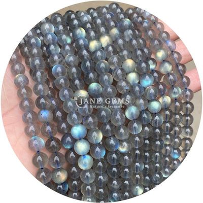 Venta al por mayor Natural 2A Flor de ciruela Turmalina Redonda Perlas sueltas Piedra de luna Florita Piedra de sol Perlas espaciadoras para joyas