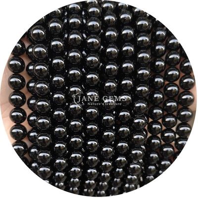 Venta al por mayor Natural 2A Turmalina Redonda Perlas sueltas de piedra lunar Perlas de piedra suelta de arco iris Perlas de fluorito espaciadores para joyas