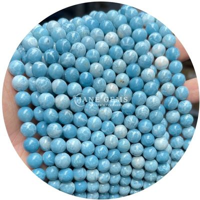 Venta al por mayor Natural 2A Turmalina Redonda Perlas sueltas de piedra lunar Perlas de piedra suelta de arco iris Perlas de fluorito espaciadores para joyas