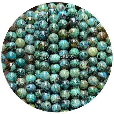 Venta al por mayor Natural 2A Turmalina Redonda Perlas sueltas de piedra lunar Perlas de piedra suelta de arco iris Perlas de fluorito espaciadores para joyas
