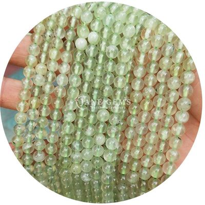 Venta al por mayor Natural 2A Turmalina Redonda Perlas sueltas de piedra lunar Perlas de piedra suelta de arco iris Perlas de fluorito espaciadores para joyas