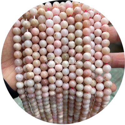 Venta al por mayor Natural 2A Turmalina Redonda Perlas sueltas de piedra lunar Perlas de piedra suelta de arco iris Perlas de fluorito espaciadores para joyas