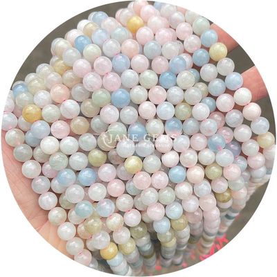 Gratuito Perlas sueltas redondas de piedra preciosa natural Perlas sueltas redondas de yeso azul de 8 mm Perlas sueltas redondas de hematita Perlas espaciadoras para la fabricación de joyas