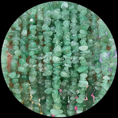 Perlas de gemas de aventurina verde cristal natural de forma irregular de la piedra de grava de la astilla de la perla suelta para pulseras