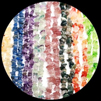 Perlas de gema de turmalina rosa de cristal natural de forma irregular de la piedra de grava de las filamentos de perlas sueltas para pulseras