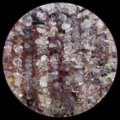 Perlas de gema de turmalina rosa de cristal natural de forma irregular de la piedra de grava de las filamentos de perlas sueltas para pulseras