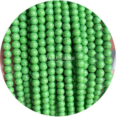 Venta al por mayor Howlite piedra redonda cuentas sueltas turquesa cuentas sueltas cuentas redondas espaciadores para la fabricación de joyas