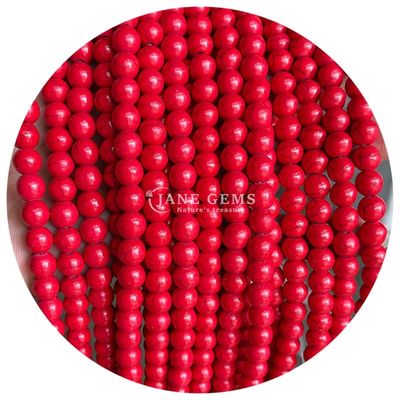Venta al por mayor Howlite piedra redonda cuentas sueltas turquesa cuentas sueltas cuentas redondas espaciadores para la fabricación de joyas