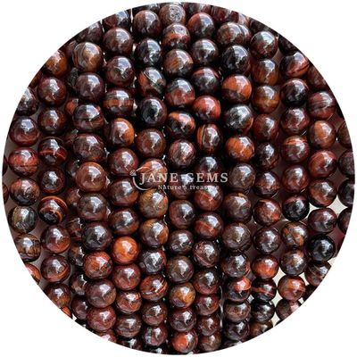 Gratuito Piedra Natural Perlas Rondas Sueltas 8mm Ojo de Tigre Perlas Sueltas Rosa Ojo de Tigre Rojo Perlas Redondas Espaciadores para Joyería