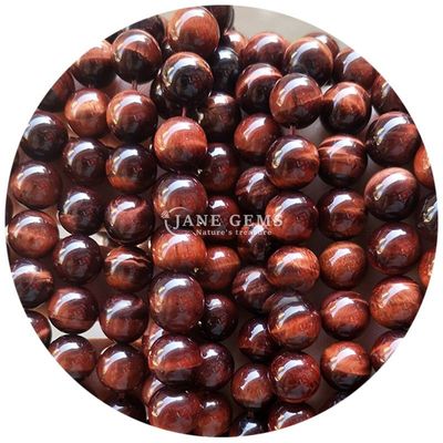 Gratuito Piedra Natural Perlas Rondas Sueltas 8mm Ojo de Tigre Perlas Sueltas Rosa Ojo de Tigre Rojo Perlas Redondas Espaciadores para Joyería