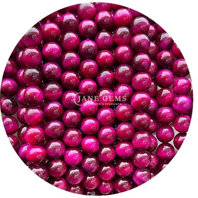 Gratuito Piedra Natural Perlas Rondas Sueltas 8mm Ojo de Tigre Perlas Sueltas Rosa Ojo de Tigre Rojo Perlas Redondas Espaciadores para Joyería