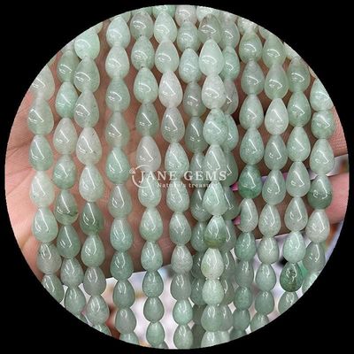 Lapislázuli Verde Aventurine Gem Perlas de cristal natural de agua gota de forma de piedra hilos de perlas sueltas para pulseras