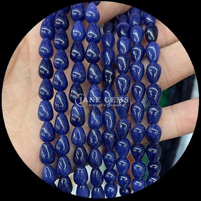 Lapislázuli Verde Aventurine Gem Perlas de cristal natural de agua gota de forma de piedra hilos de perlas sueltas para pulseras