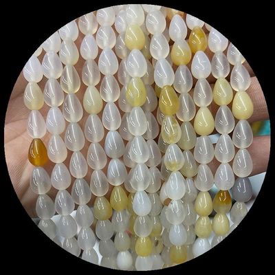 Lapislázuli Verde Aventurine Gem Perlas de cristal natural de agua gota de forma de piedra hilos de perlas sueltas para pulseras