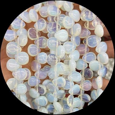 Malaquita Quarzo claro Perlas de gema cristal natural de agua gota forma de piedra hilos de perlas sueltas para pulseras
