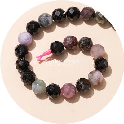 Venta al por mayor de piedras preciosas naturales auténticas cuentas sueltas de cristal con facetas cuentas sueltas de piedra rosa de cuarzo cuentas de piedra para artesanía