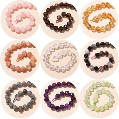 Venta al por mayor de piedras preciosas naturales auténticas cuentas sueltas de cristal con facetas cuentas sueltas de piedra rosa de cuarzo cuentas de piedra para artesanía