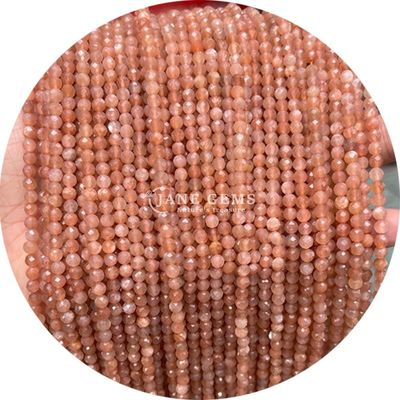 Venta al por mayor de piedras semipreciosas con facetas de perlas con facetas de piedras sueltas con accesorios de perlas de piedra rosa con espaciador de perlas de cuarzo
