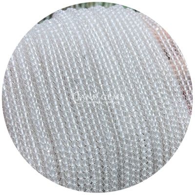 Venta al por mayor de piedras semipreciosas con facetas de perlas con facetas de piedras sueltas con accesorios de perlas de piedra rosa con espaciador de perlas de cuarzo