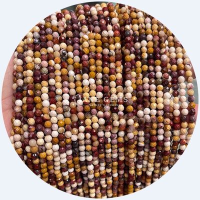 Venta al por mayor de piedras semipreciosas con facetas de perlas con facetas de piedras sueltas con accesorios de perlas de piedra rosa con espaciador de perlas de cuarzo