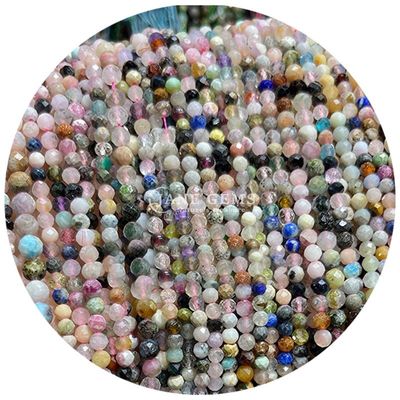 Venta al por mayor de cuartos multicolores, piedras preciosas y semipreciosas, cuentas facetadas, accesorios, conchas, perlas, espaciadores para joyería