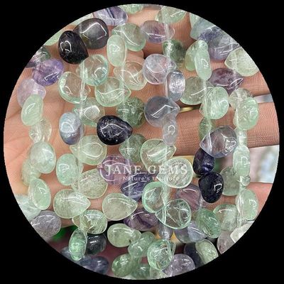 Agate indio Topaz Perlas de gema cristal natural de agua gota forma de piedra hilos de perlas sueltas para pulseras