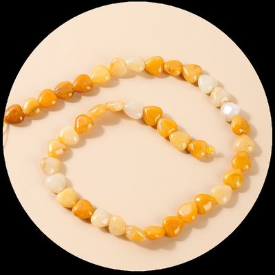 Cuarzo rosa Cornalina Perlas de gemas cristalinas naturales Forma de corazón de piedra hebras de perlas sueltas para pulseras