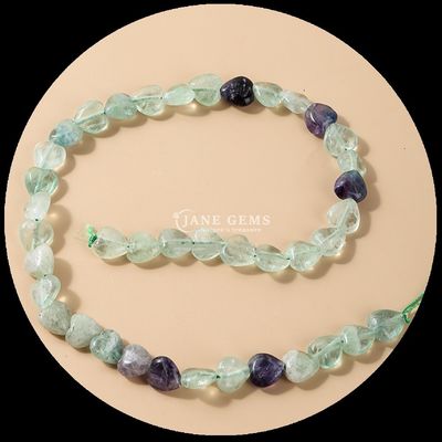 Jade Blanco Oro Arenisca Perla Gem Natural Cristal Forma de Corazón Piedra de Perlas Sueltas para Brazaletes