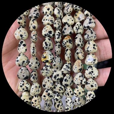 Acuaamarina Ametista Perlas de gema cristal natural forma de corazón piedra hilos de perlas sueltas para pulseras