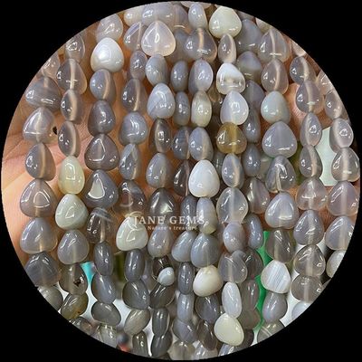 Acuaamarina Ametista Perlas de gema cristal natural forma de corazón piedra hilos de perlas sueltas para pulseras