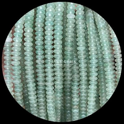 Rosado aventurino verde aventurino gemas de cuentas cristalinas naturales ufo forma de piedra hilos de cuentas sueltas para pulseras