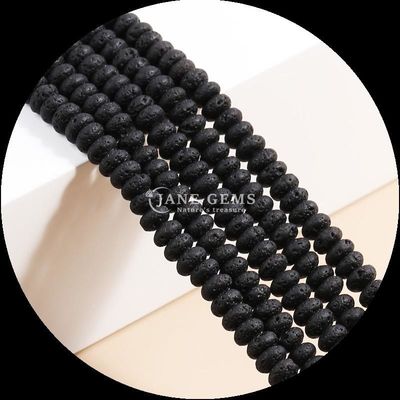 Lucky Jade Lava Stone Gem Bead Cristal Natural Ábaco Forma de Piedra Cables de cuentas sueltas para pulseras