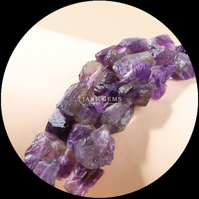 Rosa cuarzo Ametista Perlas de gemas cristal natural piedra en bruto de piedra suelta hilos de perlas sueltas para pulseras