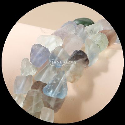 Fluorito Amazonita Perlas de gemas cristal natural piedra bruta de piedra suelta hilos de perlas sueltas para pulseras