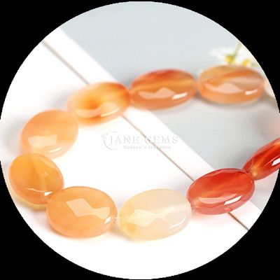 El estilo de la India Agate Rojo Jaspe Piedra de cuentas sueltas hebras de cara ovalado forma de piedra preciosa