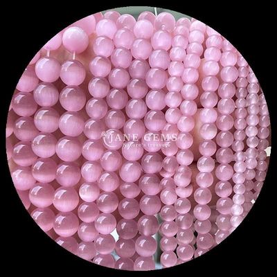 Colorido Rosa Amarillo Lago Color Azul Perlas de forma redonda personalizadas Perlas de ojos de gato para regalos DIY