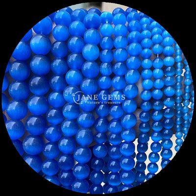 Colorido Rosa Amarillo Lago Color Azul Perlas de forma redonda personalizadas Perlas de ojos de gato para regalos DIY