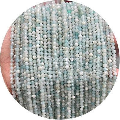 Piedras preciosas redondas con facetas de corte de piedras naturales cuentas de cuerdas para la fabricación de joyas hechas a mano